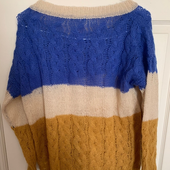 Oak & Fort tri-color knitted sweater - Picture 2 of 4